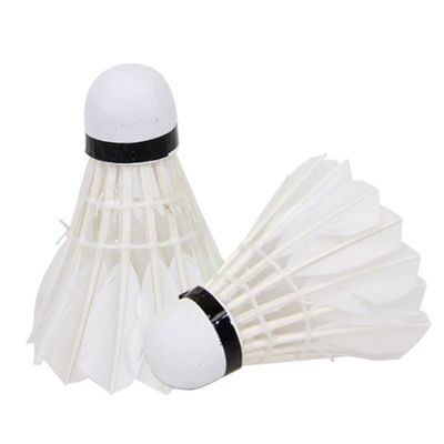 Pena branca do ganso da bola do badminton da bola da peteca de pouco peso do treinamento do badminton